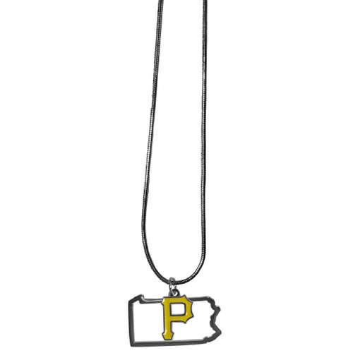 Pittsburgh Pirates Necklace Chain with State Shape Charm CO