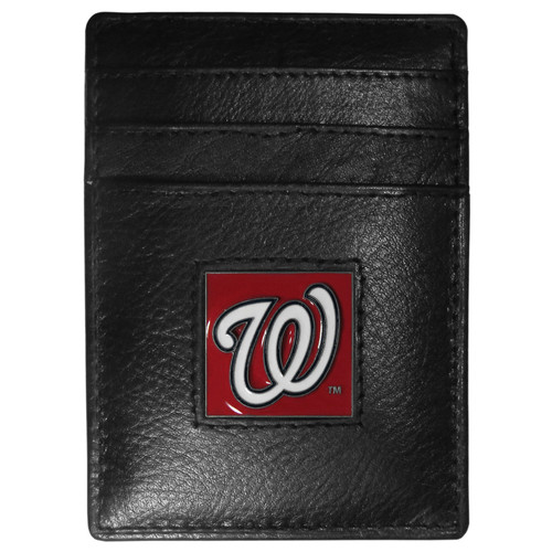 Washington Nationals Wallet Leather Money Clip Card Holder CO