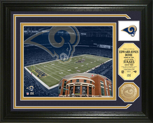 St. Louis Rams Framed Super Bowl Ticket and Game Coin Collection