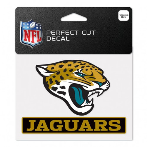 Jacksonville Jaguars Decal 4.5x5.75 Perfect Cut Color Special Order
