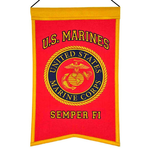 US Marines Banner 14x22 Wool Nations Special Order