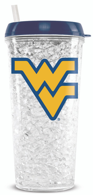 West Virginia Mountaineers Tumbler Crystal Freezer Style Special Order