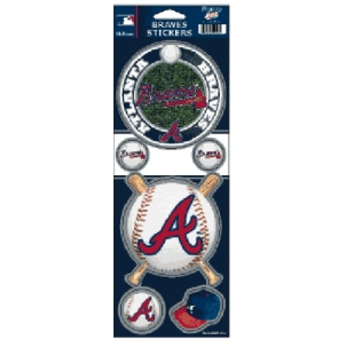 Atlanta Braves Decal 4x11 Die Cut Prismatic Style