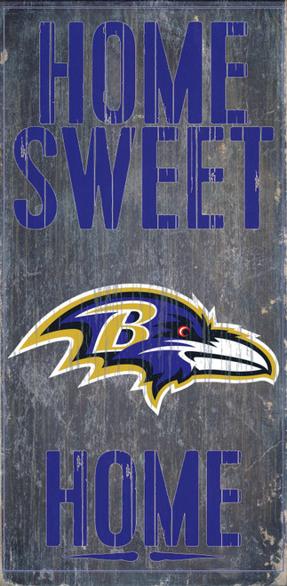 Baltimore Ravens Sign Wood 6x12 Home Sweet Home Design