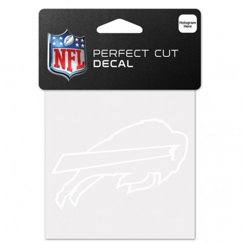 Buffalo Bills Decal 4x4 Perfect Cut White Buffalo Bills Decal 4x4 Perfect Cut White