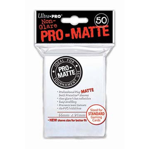 Deck Protectors - Pro-Matte - White (One Pack of 50)