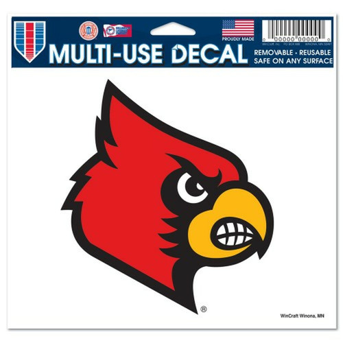 Louisville Cardinals Decal 5x6 Multi Use Color