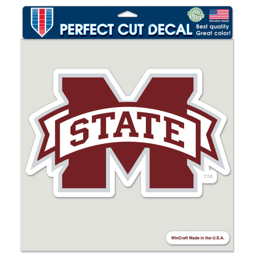 Mississippi State Bulldogs Decal 8x8 Perfect Cut Color