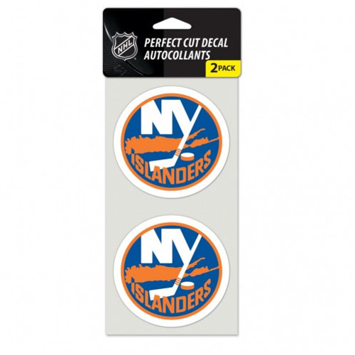 New York Islanders Decal 4x4 Perfect Cut Set of 2