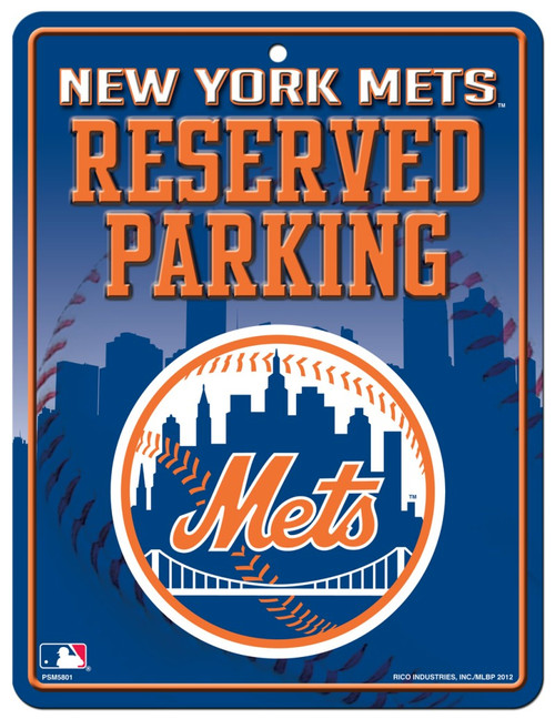 New York Mets Sign Metal Parking