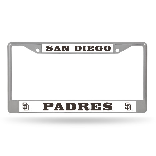 San Diego Padres License Plate Frame Chrome Alternate