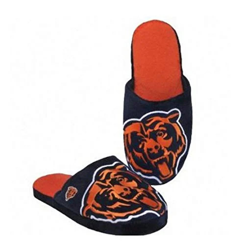 Chicago Bears Slippers - Big Logo Stripe (1 Pair) - L CO