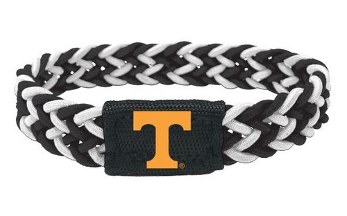 Tennessee Volunteers Bracelet Braided Black and White Special Order