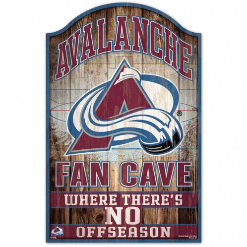 Colorado Avalanche Sign 11x17 Wood Fan Cave Design Special Order