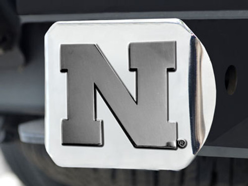 Nebraska Cornhuskers Hitch Cover Silver FanMats Special Order