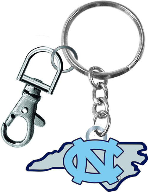 North Carolina Tar Heels Keychain State Design Special Order