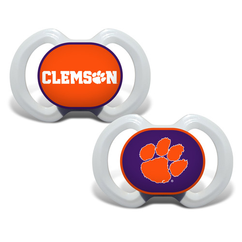 Soothe your little fan with officially licensed pacifiers. These orthodontic pacifiers feature a silicone nipple with a plastic shield and grasping hook. The team logo is adorned on the "button" with team colors decorating the shield. All items have been quality and safety tested to be 100% BPA and Phthalate free. Set of 2. Made By MasterPieces Puzzle.