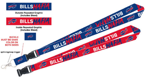 Buffalo Bills Lanyard with Detachable Buckle Bills Mafia Design