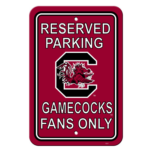 South Carolina Gamecocks Sign 12x18 Plastic Reserved Parking Style CO