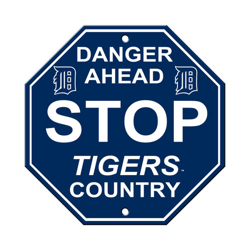 Detroit Tigers Sign 12x12 Plastic Stop Style Alternate CO