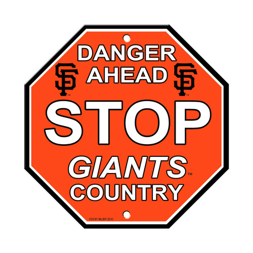 San Francisco Giants Sign 12x12 Plastic Stop Style CO