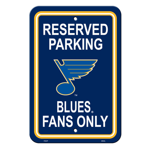 St. Louis Blues Sign 12x18 Plastic Reserved Parking Style Special Order CO
