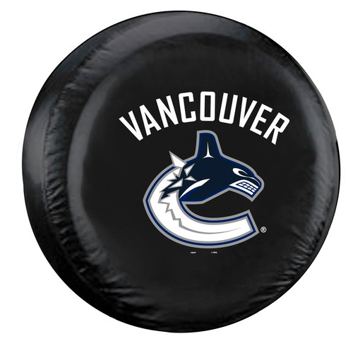 Vancouver Canucks Tire Cover Standard Size Black Special Order CO