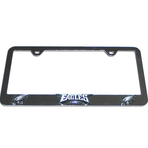 The perfect way to show off your team pride everyday! The high polish frame features raised lettering and logos with expertly enameled team colors. Mounts easily to your license plate. High polish chrome finish. Raised team lettering.