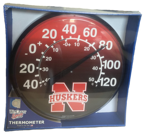 Nebraska Cornhuskers Thermometer 14 Inch Round Design CO