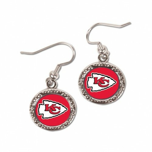 Kansas City Chiefs Earrings Round Style Special Order