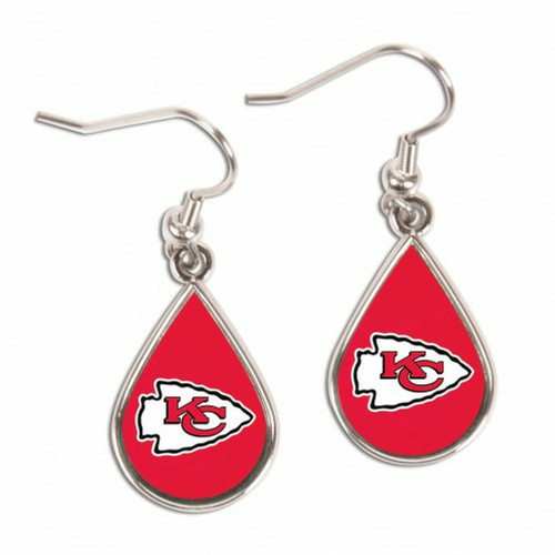 Kansas City Chiefs Earrings Tear Drop Style Special Order