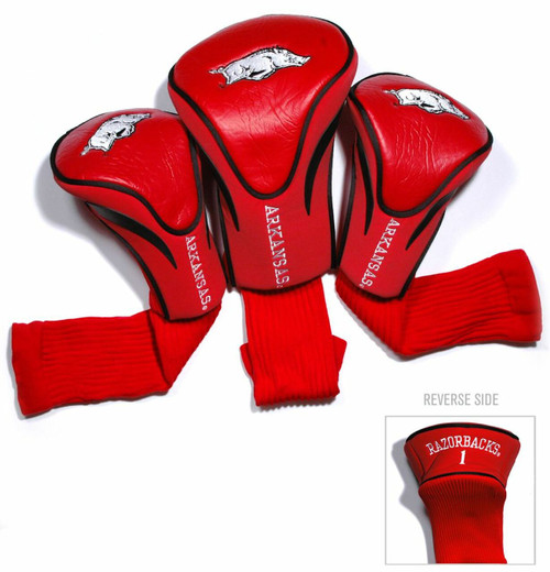 Arkansas Razorbacks Golf Club Headcover Set 3 Piece Contour Style Special Order