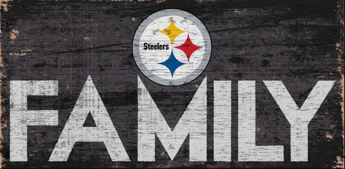 Pittsburgh Steelers Sign Wood 12x6 Family Design Special Order