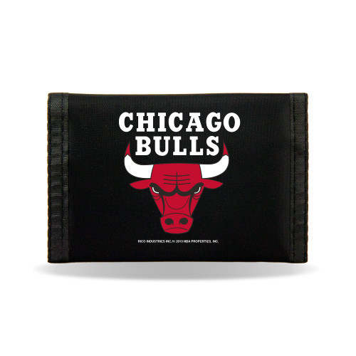 Chicago Bulls Wallet Nylon Trifold Black