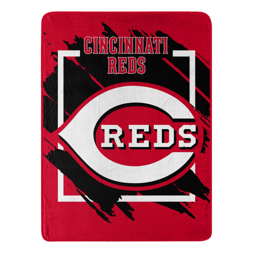 Cincinnati Reds Blanket 46x60 Micro Raschel Dimensional Design Rolled