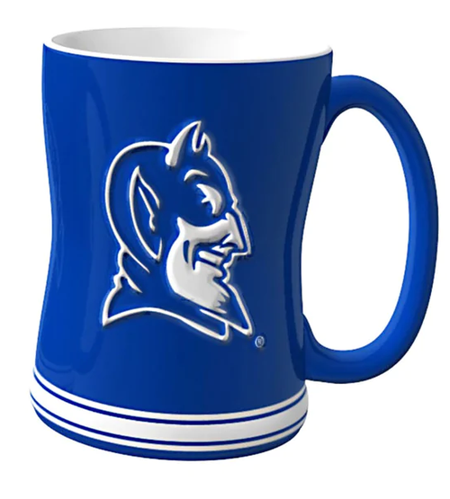 Duke Blue Devils Coffee Mug 14oz Sculpted Relief Team Color Duke Blue Devils Coffee Mug 14oz Sculpted Relief Team Color