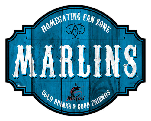 Miami Marlins Sign Wood 12 Inch Homegating Tavern