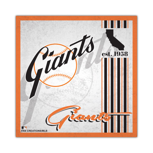 San Francisco Giants Sign Wood 10x10 Album Retro Design