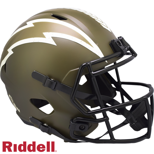 Los Angeles Chargers Helmet Riddell Replica Full Size Speed Style Salute To Service