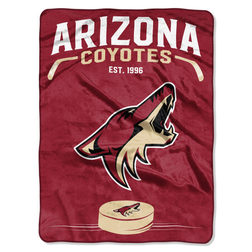 Arizona Coyotes Blanket 60x80 Raschel Inspired Design