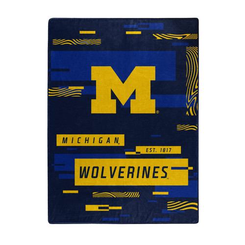 Michigan Wolverines Blanket 60x80 Raschel Digitize Design