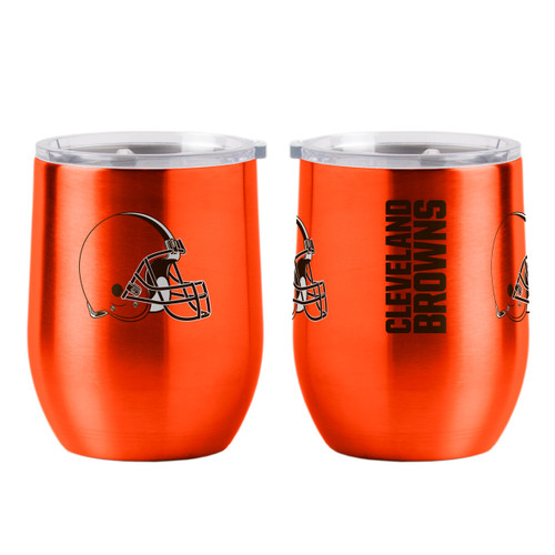 Cleveland Browns Travel Tumbler 16oz Stainless Steel Curved