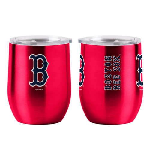 Boston Red Sox Travel Tumbler 16oz Stainless Steel Curved