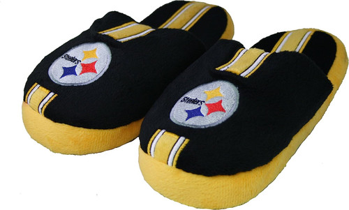 Pittsburgh Steelers Slipper - Youth 8-16 Size 5-6 Stripe - (1 Pair) - L