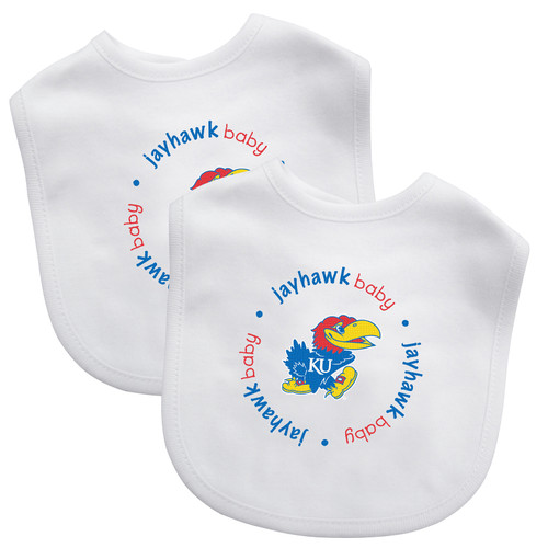 Kansas Jayhawks Baby Bib 2 Pack