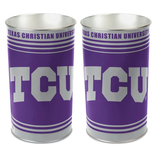 TCU Horned Frogs Wastebasket 15 Inch
