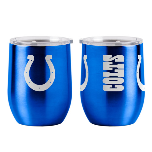 Indianapolis Colts Travel Tumbler 16oz Stainless Steel Curved