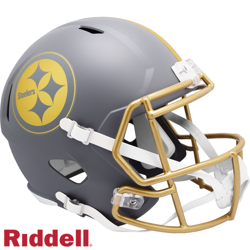 Pittsburgh Steelers Helmet Riddell Replica Full Size Speed Style Slate Alternate