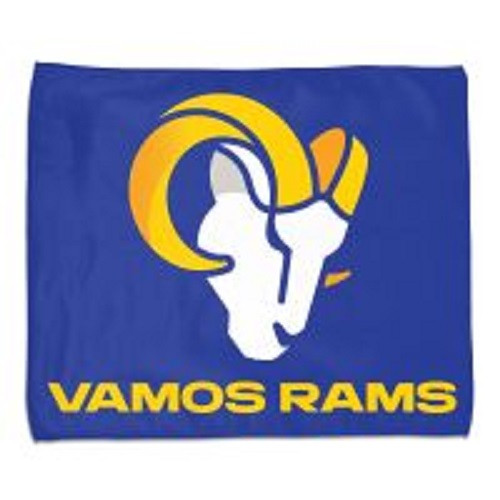 Los Angeles Rams Towel 15x18 Rally Style Full Color