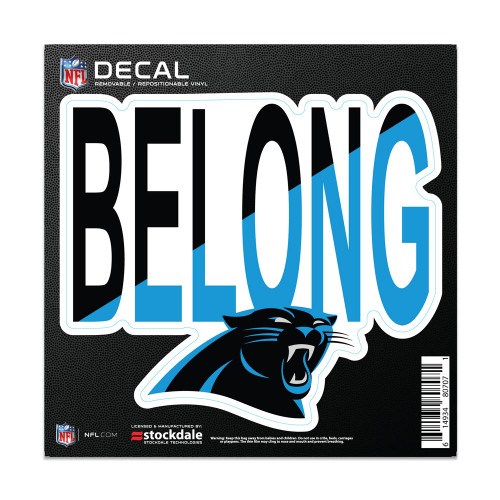 Carolina Panthers Decal 6x6 All Surface Slogan